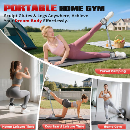 Ankle Resistance Bands with Cuffs, Leg and Glutes Workout Equipment, Resistance Bands with Ankle Straps for Cable Machine Kickbacks, Booty Workouts, Lower Body Exercises - Home Gym Exercise Equipment