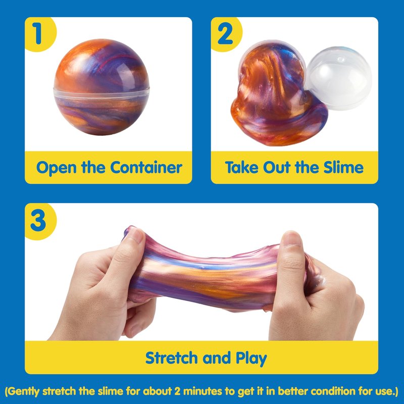 JOYIN Slime Party Favors, 36 Pack Galaxy Slime Ball- Stretchy, Non-Sticky, Mess-Free, Stress Relief, and Safe - Toys for Girls and Boys - Easter, Classroom Reward, Party Supplies, Valentines