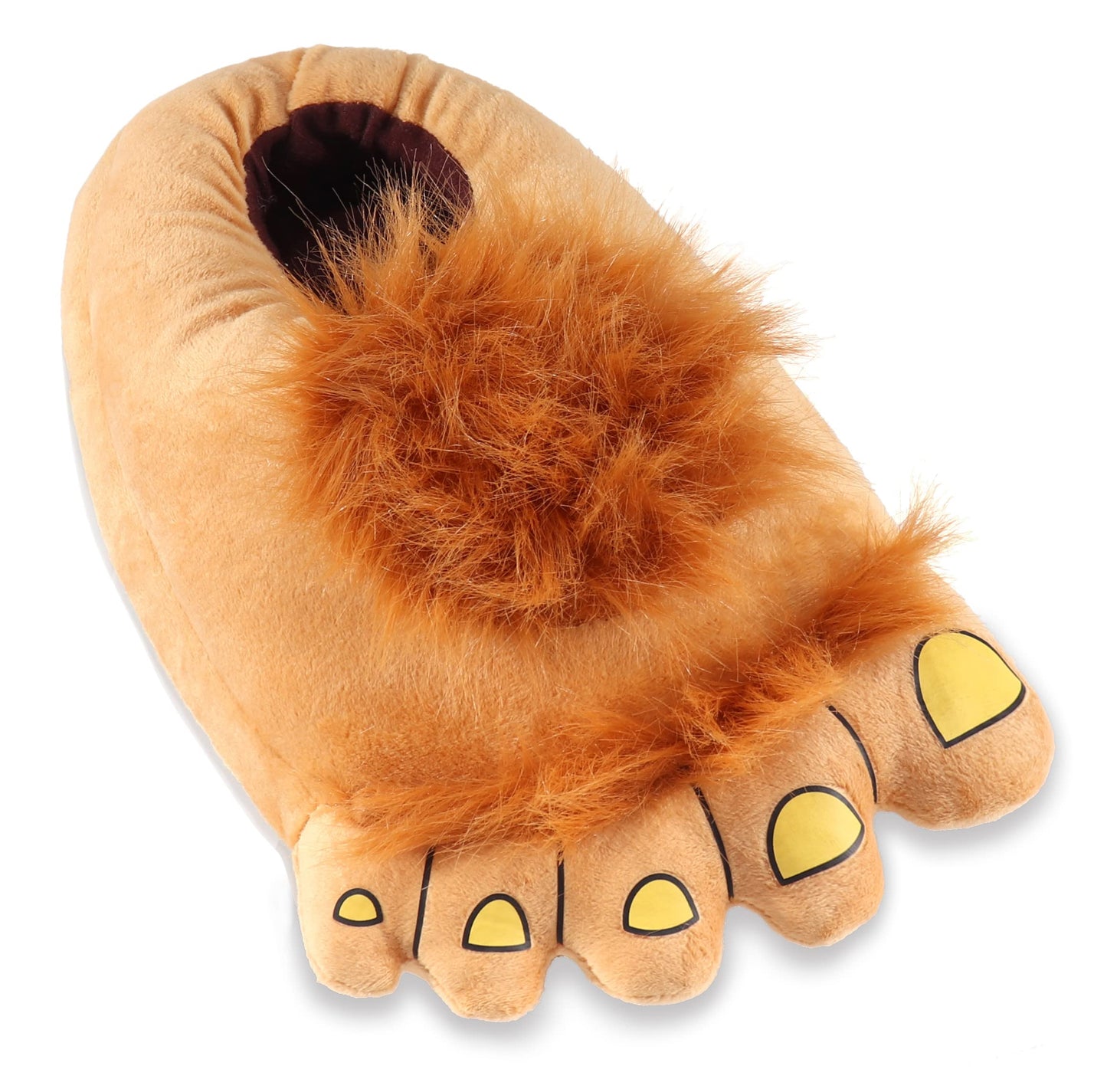 Extpro Caveman Slippers Furry Monster Novelty Warm Winter Plush Bigfoot Indoor House Shoes for Adults Kids (Medium)