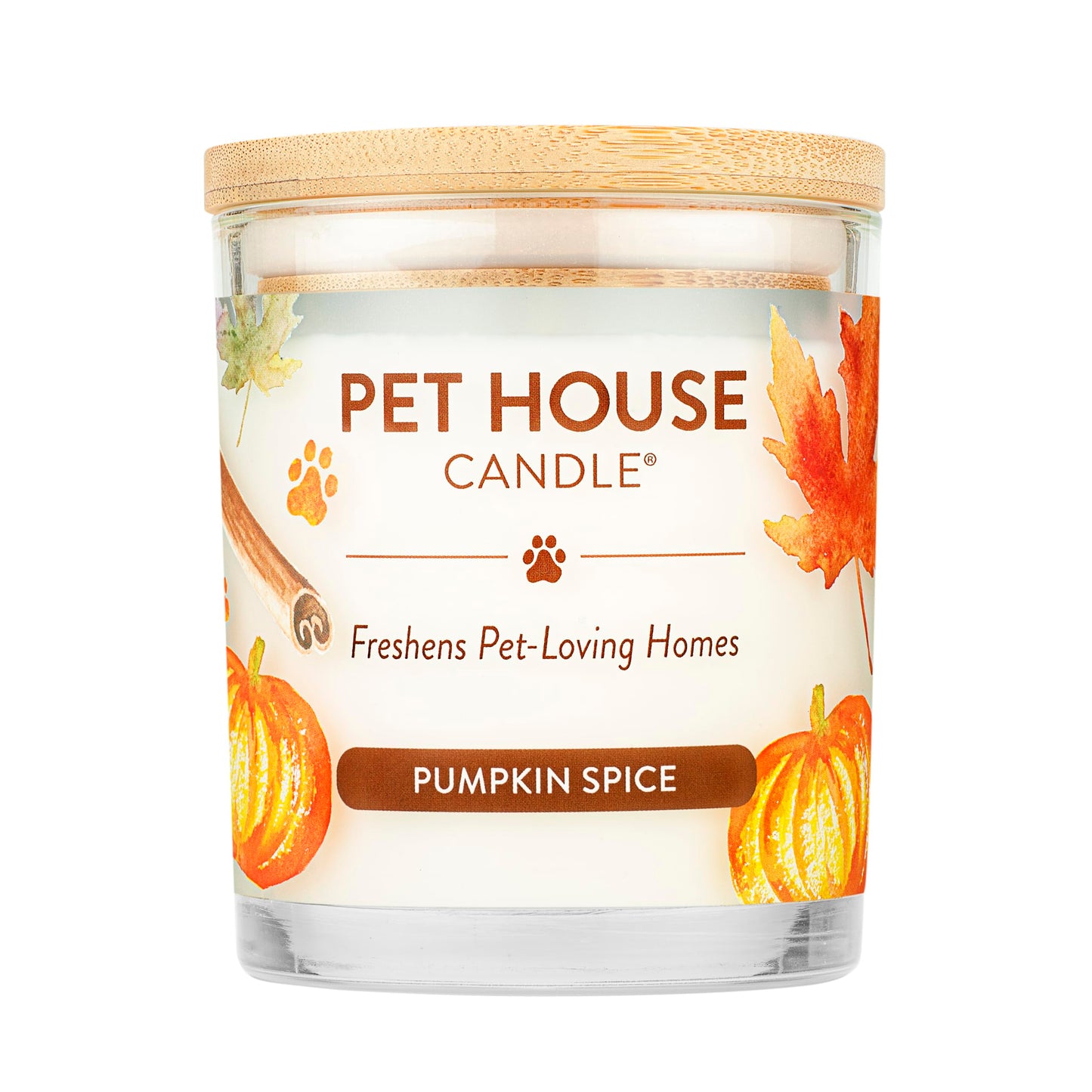 One Fur All Pet House Fall Candles, Long Lasting, Clean Burning, Soy Wax Scented Candles for Pet Odor, Pumpkin Spice