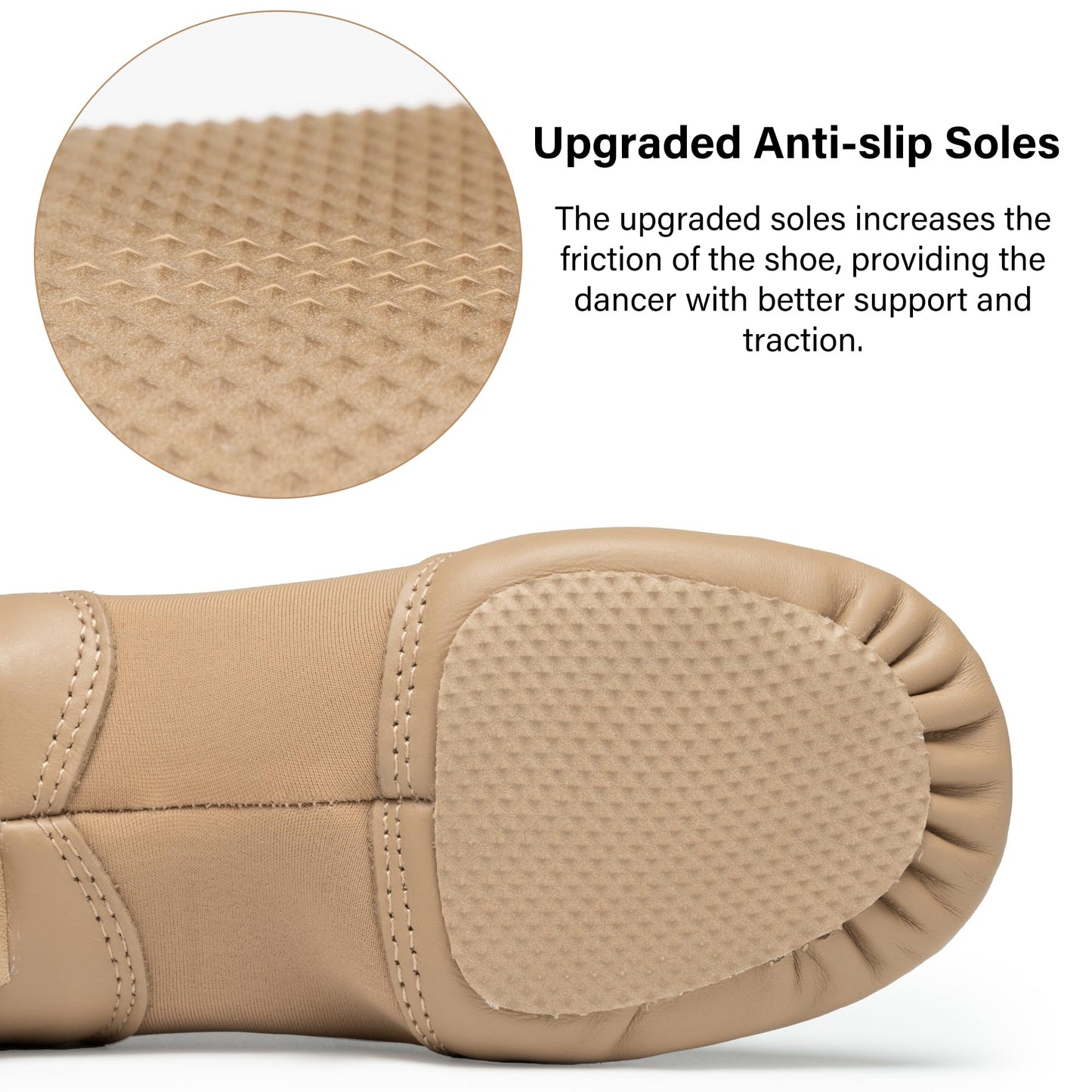 Stelle Jazz Shoes for Girls and Boys Slip-On Leather Dance Shoes (Toddler/Little Kid/Big Kid)(SJ05-Tan,5MB