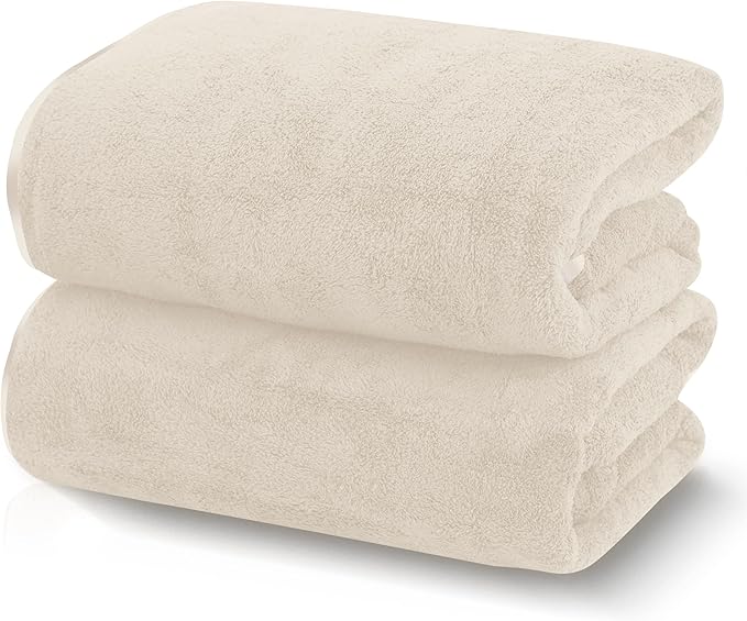 TENSTARS Silk Hemming Bath Towels