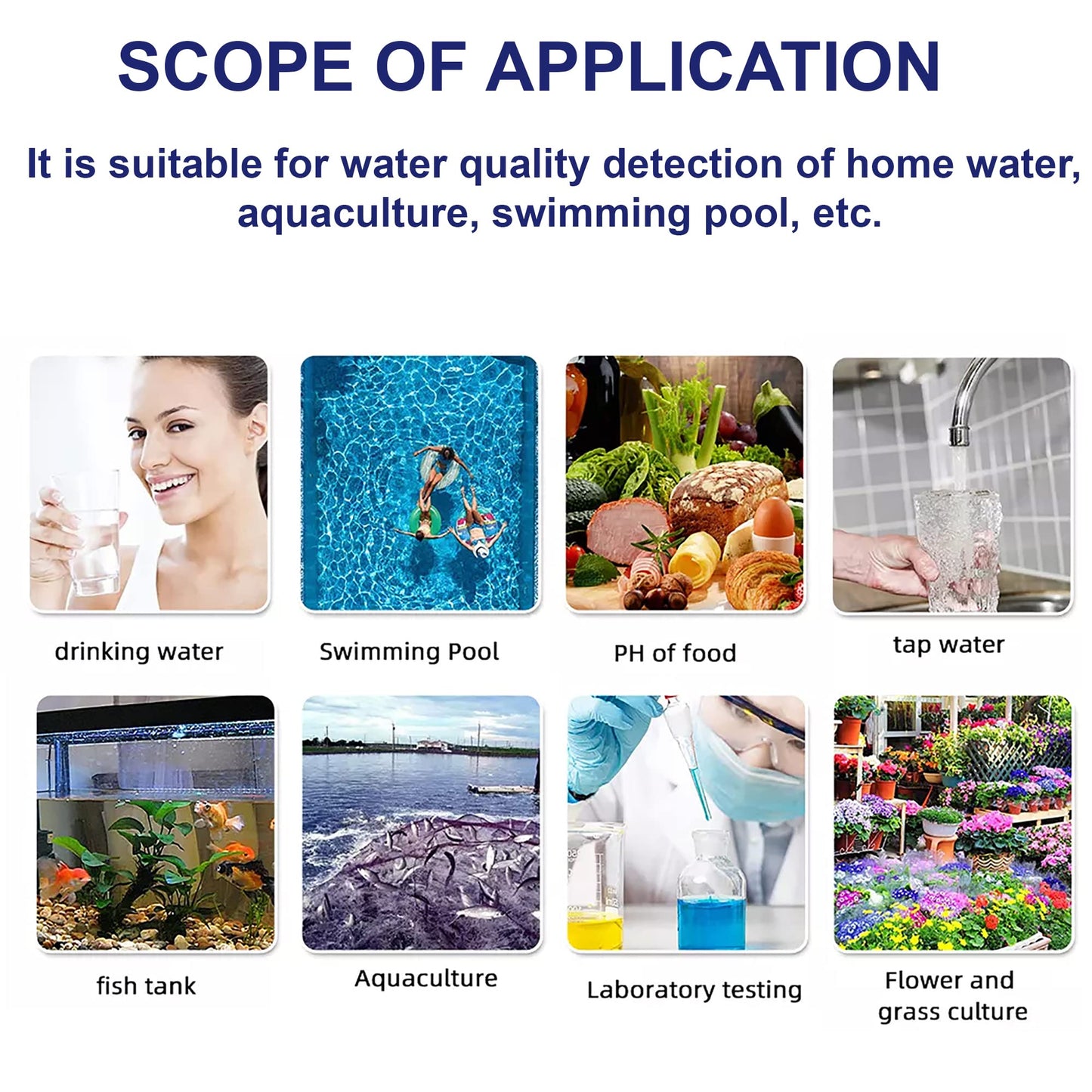 Divolight Digital PH Meter - High Accuracy Digital Water Quality Tester with 0-14 PH Measurement Range for Household Drinking, Pool and Aquarium with ATC