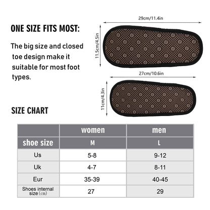 Glaphy Halloween Spider Web Red Black Slippers for Men, Memory Foam House Slippers, Non-Slip Indoor Outdoor Winter Bedroom Shoes, 9-12