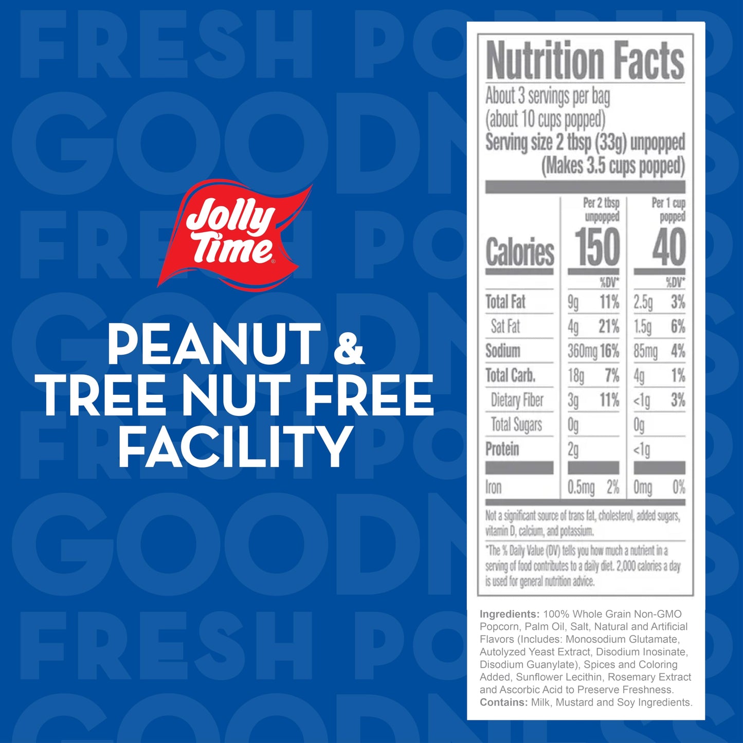 Jolly Time The Big Cheez, Cheddar Cheese Microwave Popcorn, 3.2oz Sharing Bag, 3 Bags Per Carton (The Big Cheez, 3.2 Ounce (Carton of 3))