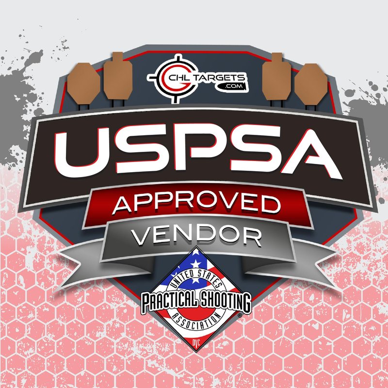 60 Official USPSA Cardboard Targets, Competition Torso Target, Full Size USPSA Cardboard Targets, Silhouette Shooting Target, Rifles, Handguns, & Shotguns, (60 Target Pack, USPSA)