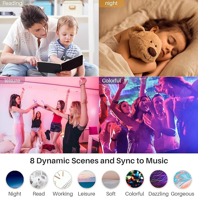 Peteme Smart Led Recessed Lighting 6 Inch 12 Pack WiFi Ceiling Light 14W,1200LM Color Changing Recessed Lighting RGB Cool & Warm White, Sync to Music, Controllable Downlight Compatible with Alexa