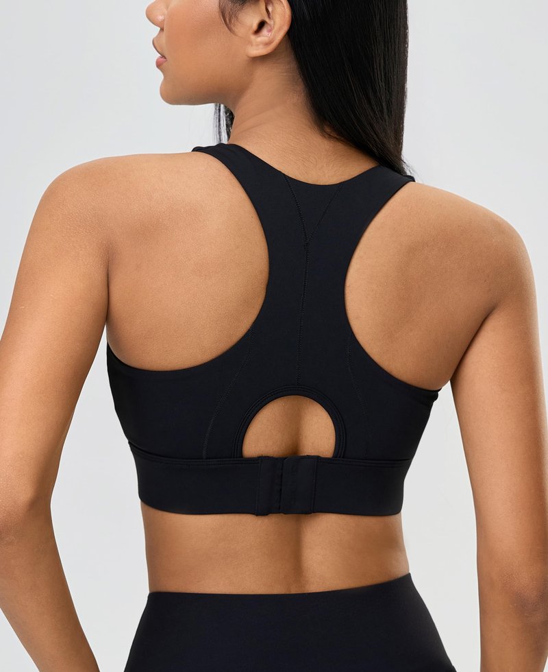 2 Pack Racerback Sports Bras for Women Medium Support Padded Workout Yoga Top Sports Wireless Bra