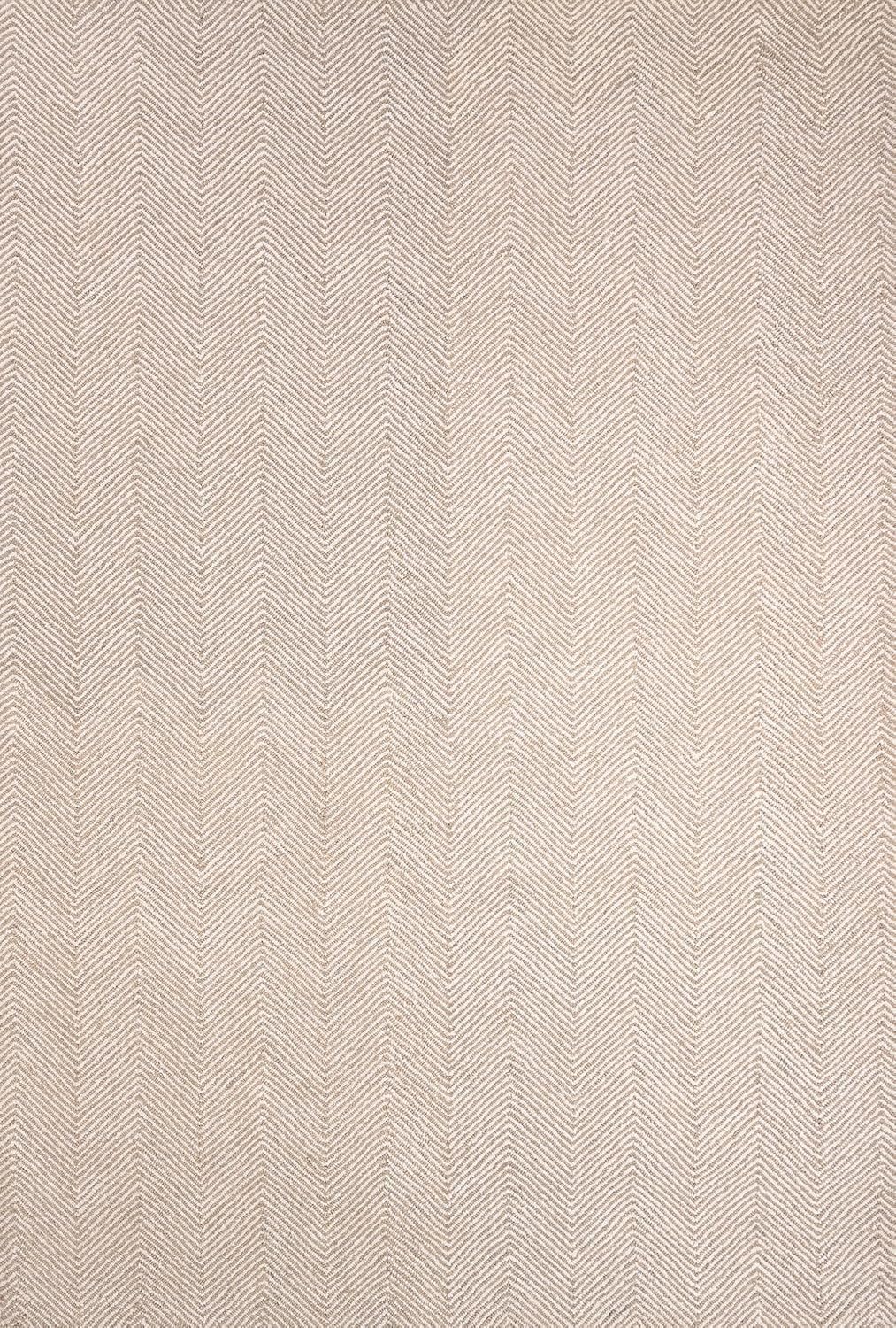 Modern Herringbone Chevron Collection Handcrafted Wool Area Rug - Durable, Zigzag Pattern, for High Traffic, Contemporary Design for Living Room, Bedroom, Dining Room Decor (Sand Beige, 2' x 3')