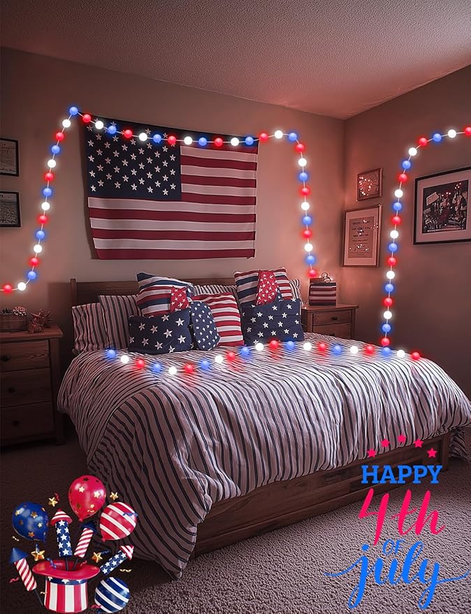 Smart Color Changing Globe String Lights, 33Ft 16 Million Colored Fairy Lights Plug in APP & Remote Control DIY Music Sync Twinkle Light for Bedroom Classroom Christmas Decor
