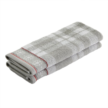 SKL Home Winter/Christmas Whistler Plaid Hand Towel Set for Bath/Kitchen/Bar & Gift, 16" x 25", 2 Count