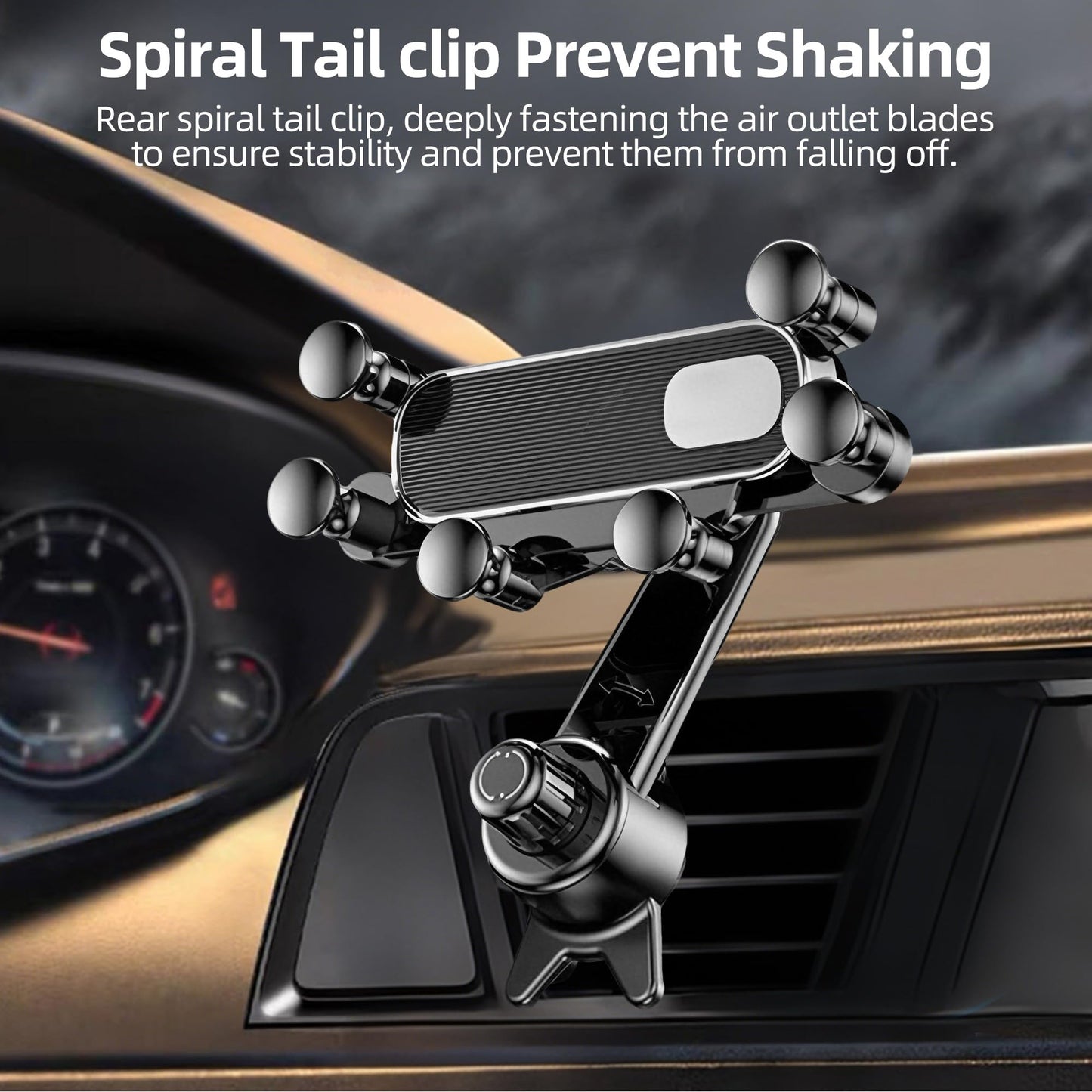 Car Phone Holder with 6-Point Extension Arm – Long Reach Adjustable Car Mount for Dashboard or Windshield, Ideal Phone Holder for Trucks, SUVs, and Sedans