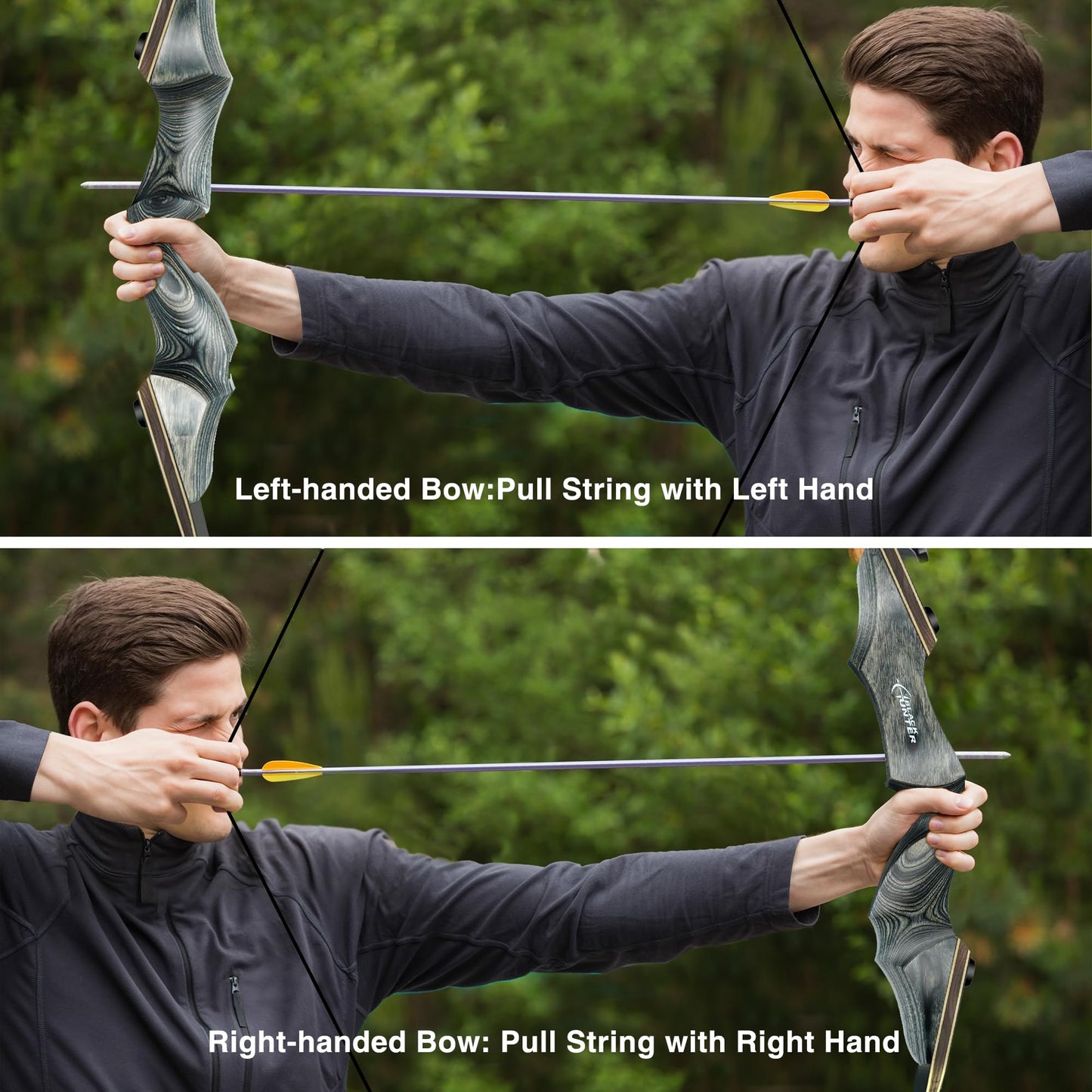 Black Hunter Takedown Recurve Bow 35lbs & Black Hunter Original Takedown Recurve Bow Limbs Replacement 30lbs, Right Hand