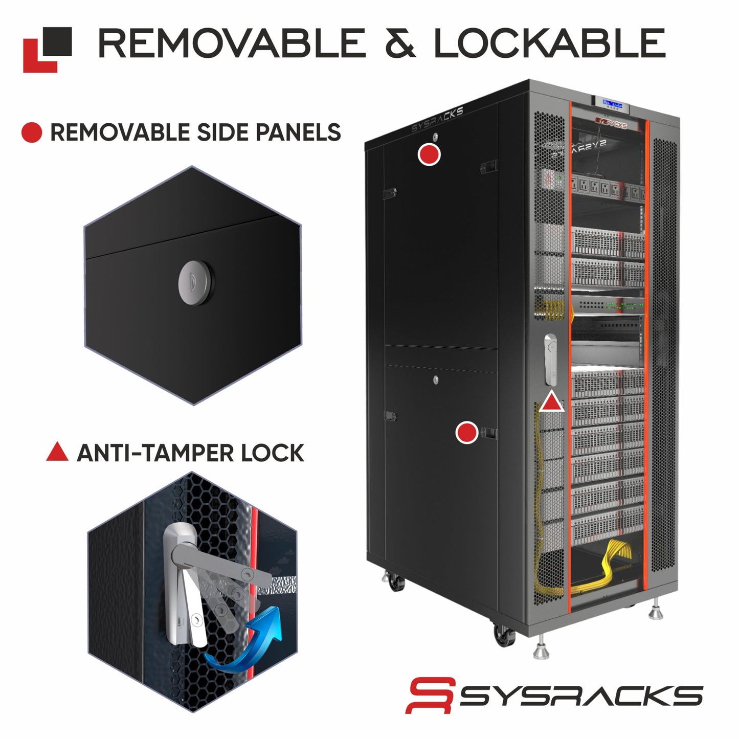 37U Server Rack Cabinet – 24" Deep 19" Network Rack Enclosure, Floor Standing Data Rack with Locking Glass Door, Cooling Fans, PDU, Shelf, 1600 lb Capacity, ANSI/EIA-310 IT Equipment Rack