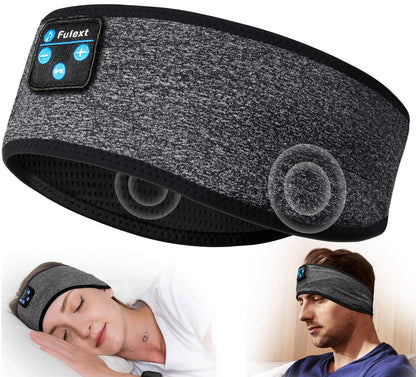 Fulext Sleep Headphones Bluetooth Headband,Sleeping Headphones Sports Headband, Long Time Play Sleeping Headsets with Built in Speakers Perfect for Workout,Running,Yoga