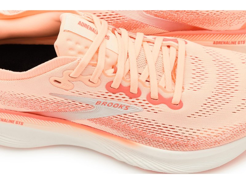 Brooks Women’s Adrenaline GTS 25 Supportive Running & Walking Shoe - Peach Echo/Coconut - 9 Medium
