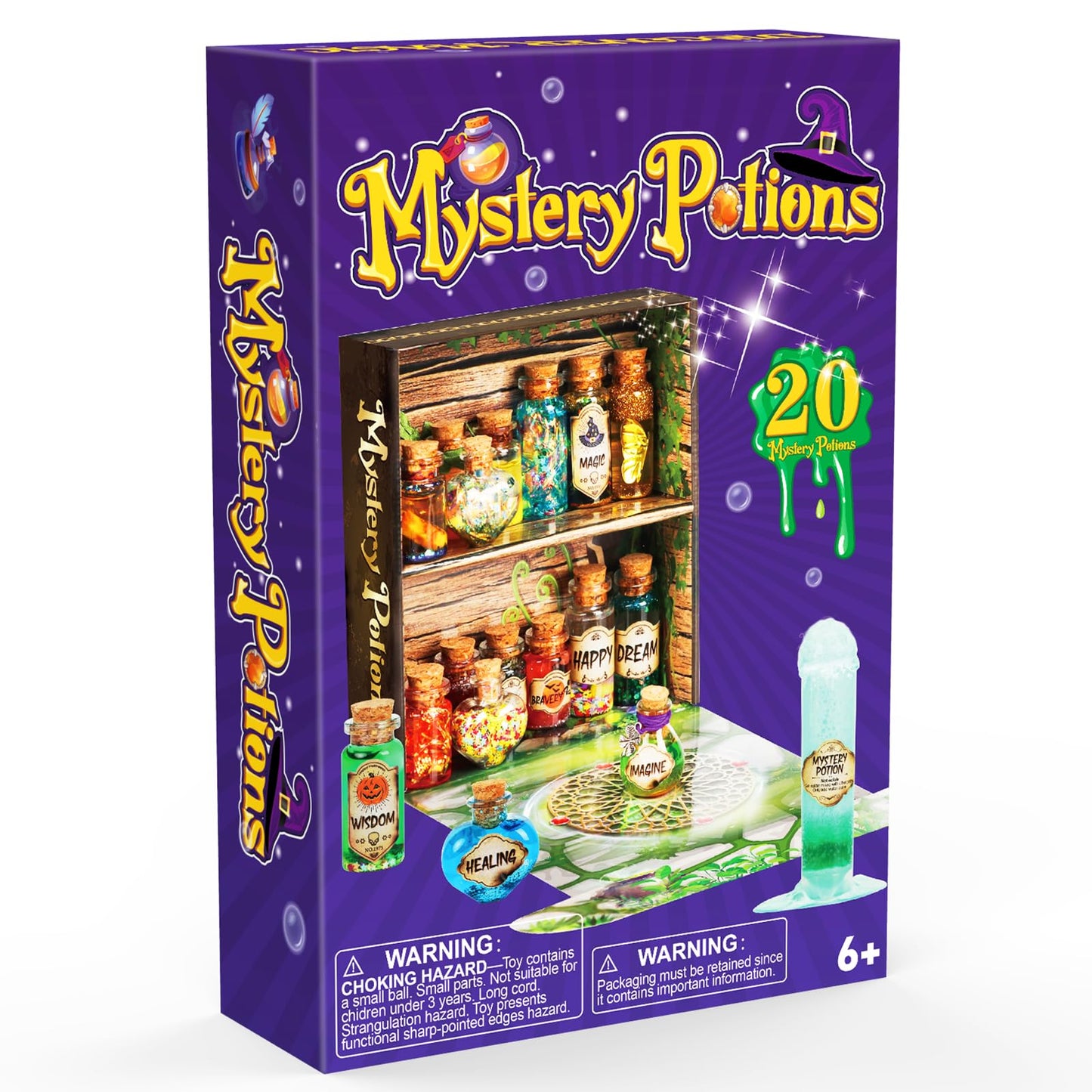 Mystery Potions DECOHOME Kit for Kids, 20 Magic Mix Wizard Potion Bottles, Craft Toys Creative Christmas Birthday Gifts for Boys & Girls Age 6 7 8 9 10+
