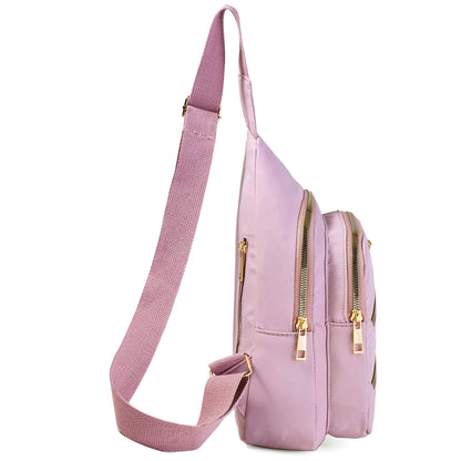Small Sling Backpack Crossbody Sling Bag for Women, Chest Bag Daypack Fanny Pack Cross Body Bag for Outdoors Hiking Traveling - Black