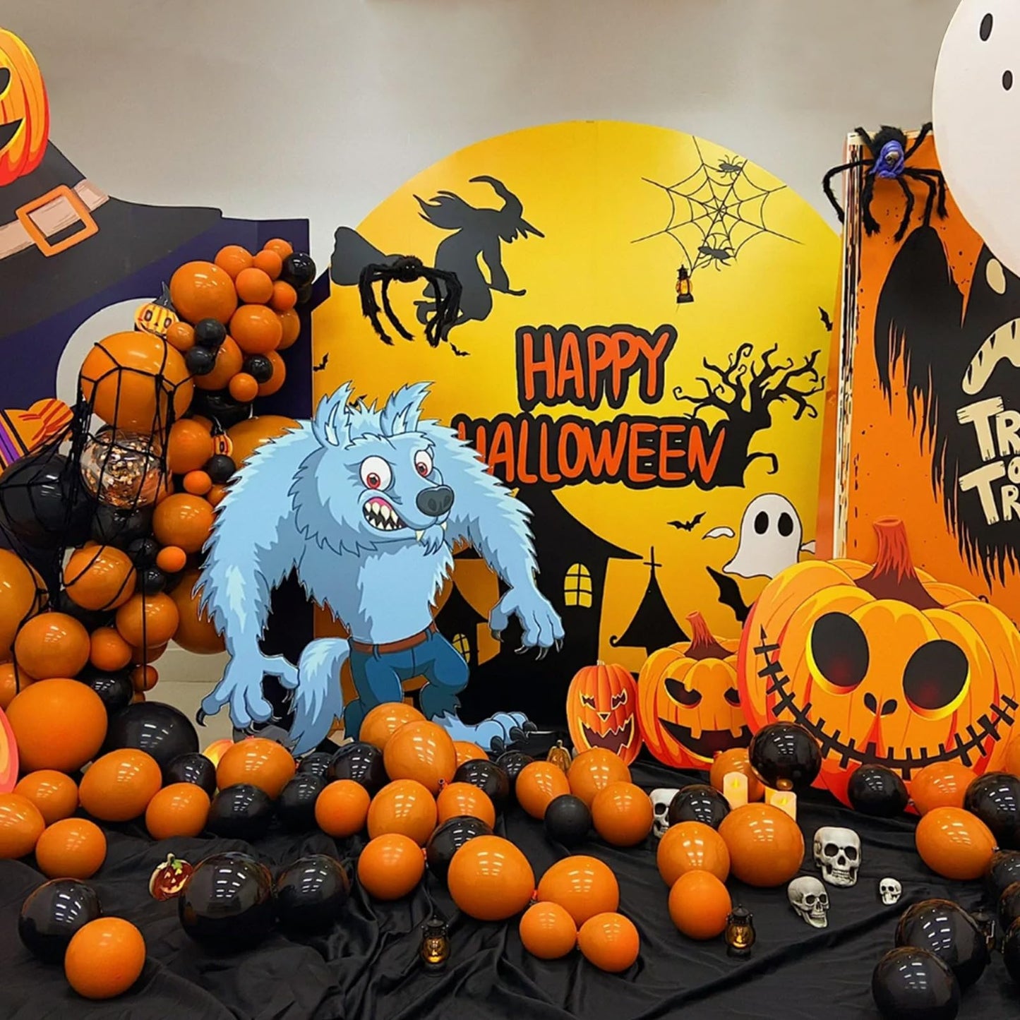 100 Pcs Black and Orange Balloons 12 Inch Halloween Latex Balloons Thicken Helium Party Balloons for Halloween,Wedding, Birthday Party Balloon Arch Garland Decoration