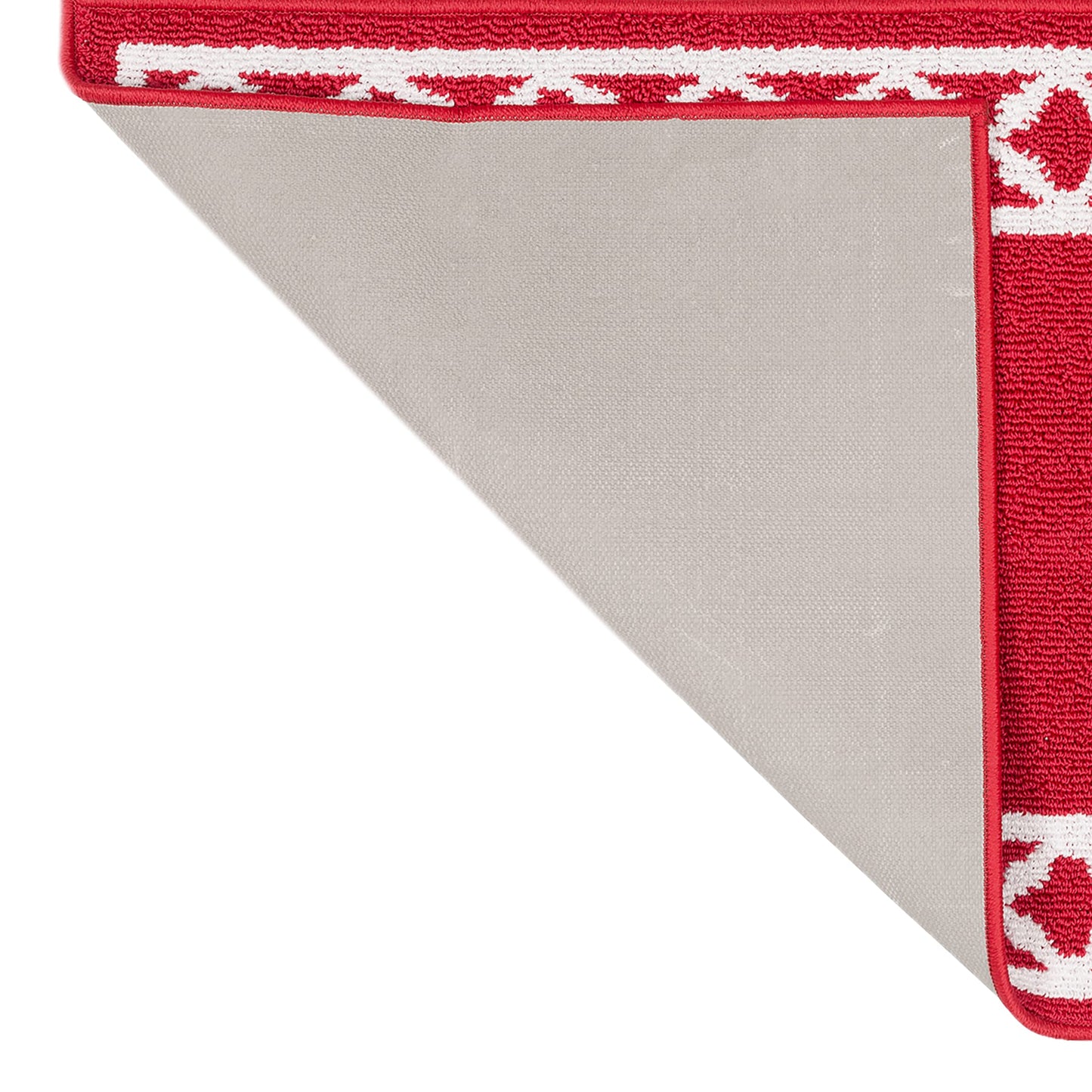 Nautica – Runner Rug | Indoor Runners for Hallways and Entry Rugs| Non-Slip and Non-Skid Entry and Kitchen Door Mat| Machine Washable Entryway Carpet Rugs | 26” x 72” | Trellis Red