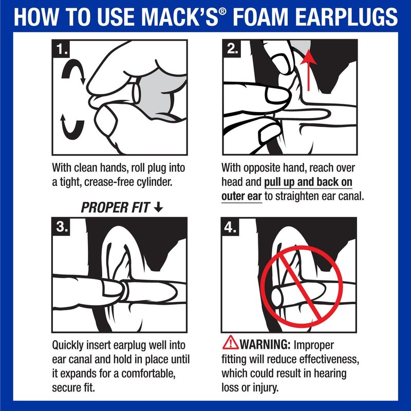 Mack's Covert Ops Ear Plugs - Soft Foam Shooting Earplugs with 32 dB NRR | 50 Pairs for Hunting & Tactical Use