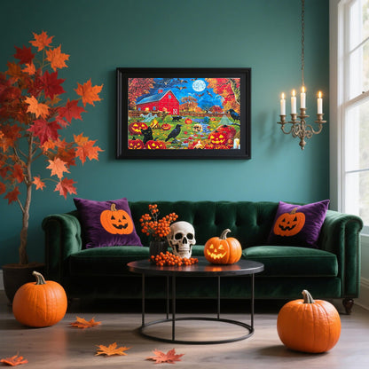 Halloween Puzzles 300 Pieces for Adults Large Piece - Light a Jack-o'-Lantern