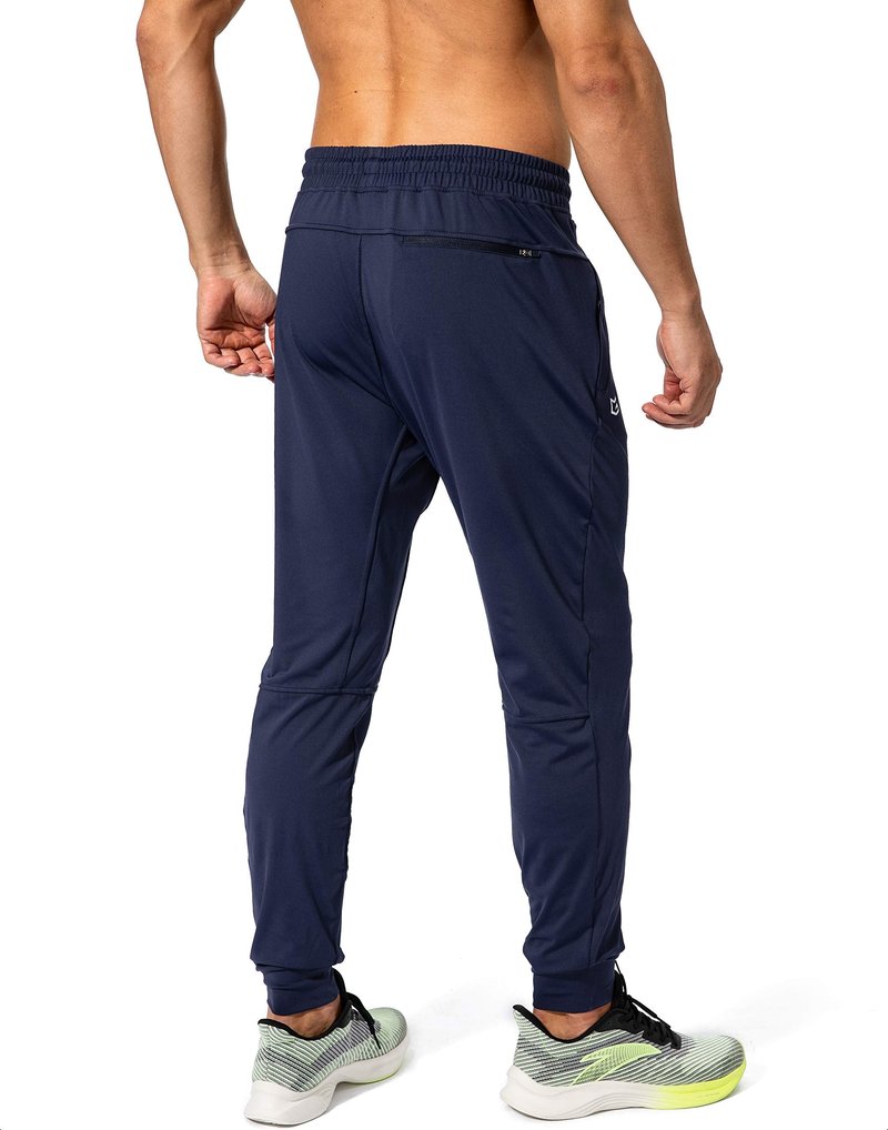 G Gradual Men's Sweatpants with Zipper Pockets Athletic Pants Traning Track Pants Joggers for Men Soccer, Running, Workout(Navy,XL)