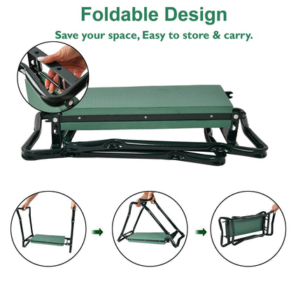 Home-X Foldable Garden Kneeler and Seat for Gardening, Camping, and More