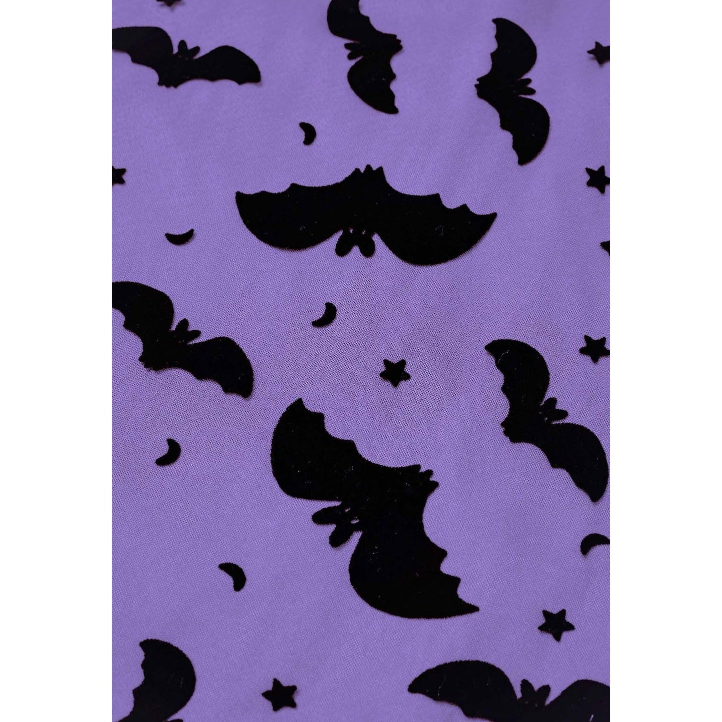 CHICWISH Women's Purple Tulle Tutu Skirt Velvet Bats Elastic Waist Halloween Party Layered Mesh Midi Skirt Halloween Costumes