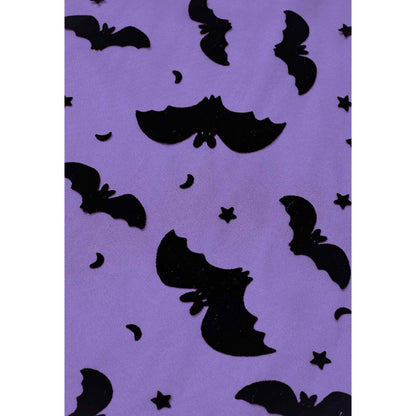 CHICWISH Women's Purple Tulle Tutu Skirt Velvet Bats Elastic Waist Halloween Party Layered Mesh Midi Skirt Halloween Costumes