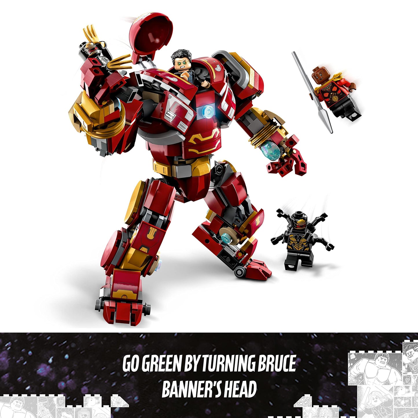 LEGO Marvel The Hulkbuster: The Battle of Wakanda Action Figure, Buildable Toy with Hulk Bruce Banner Minifigure, Avengers: Infinity War Set for Kids, Boys & Girls 76247
