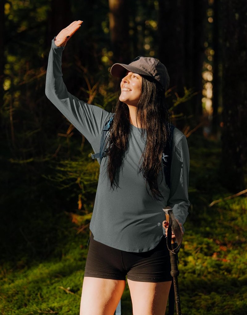 Women's UPF 50+ Sun Shirts - Lightweight Long Sleeve UV Protection for Hiking & Workouts | Quick Dry