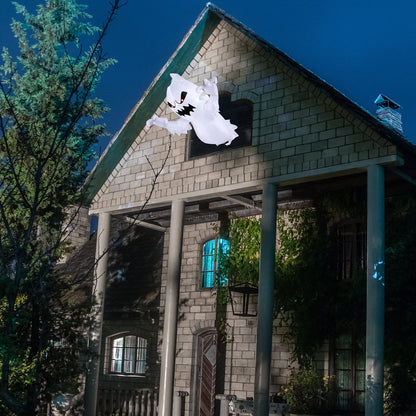 Joiedomi 4.5 FT Halloween Inflatable Ghost with Build-in LEDs, Blow Up Flying Ghost Broke Out from Window for Halloweeen Window Decorations, Yard, Garden, Lawn Decoration
