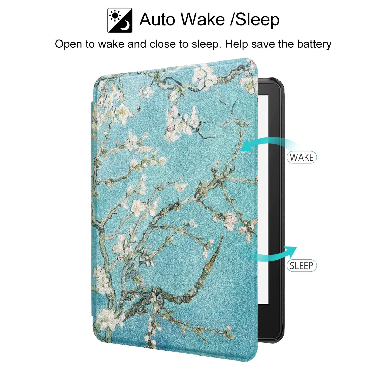 WALNEW Case for 6.8” Kindle Paperwhite 11th Generation (Model No. M2L3EK & M2L4EK), Premium Lightweight PU Leather Cover Protective Case with Auto Sleep/Wake
