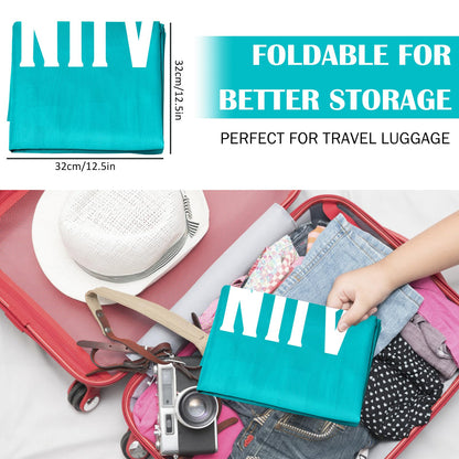 Fiodrimy 2 Pack XL Travel Laundry Bag, Machine Washable Dirty Clothes Organizer, Large Enough to Hold 4 Loads of Laundry, Easy Fit a Laundry Basket (Pink+Blue, 24" x 36")