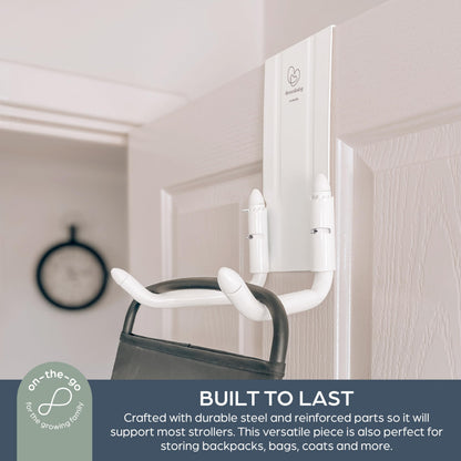 Dreambaby StrollAway Over The Door Baby Stroller Hanger – Heavy Duty Metal Hook Organizer with 22.5 Kg Load Capacity – Model G256
