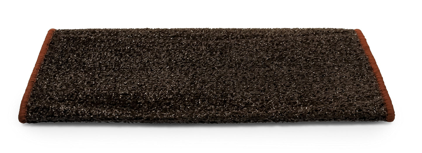 Camco 42949 RV Step Rug (Premium Radius Wrap Around Step Rug, Turf Material (22" Wide) - Brown)