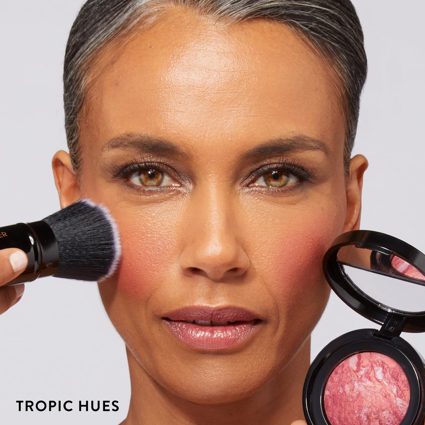 LAURA GELLER NEW YORK Baked Blush-n-Brighten Marbleized Blush for Cheeks - Natural Finish - Buildable Color (103 Tropic Hues)