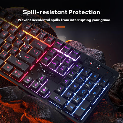 Redragon K521KS Wireless Gaming Keyboard, Tri-Mode BT/2.4G/USB-C RGB Mechanical Feeling Keyboard with Multimedia Keys, 4000mAh Battery, Anti-Ghosting, Compatible with PC - Upgrade