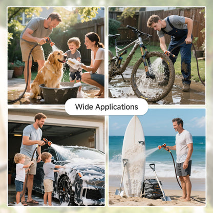 Giraffe Tools Retractable Garden Hose Reel 1/2 Inch x 130 ft, Super Heavy Duty, Any Length Lock, Slow Return System, Wall Mounted and 180 Deg Swivel Bracket