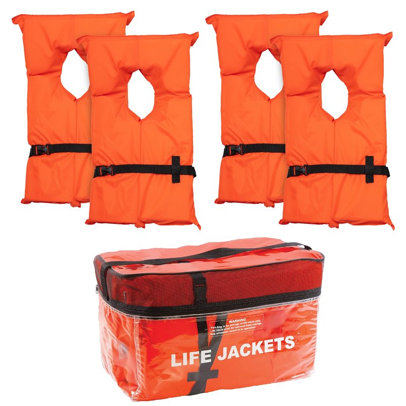 Airhead Adult Type II Life Jacket | US Coast Guard Approved | Comfortable Universal Fit, Boating Safety Compliant | Orange