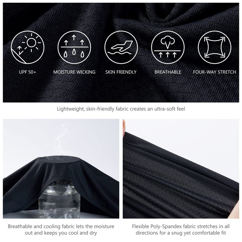 Lightbare Women's UPF 50+ Full Zip Hoodie Jacket Long Sleeve Hooded Sun Shirt with Pockets