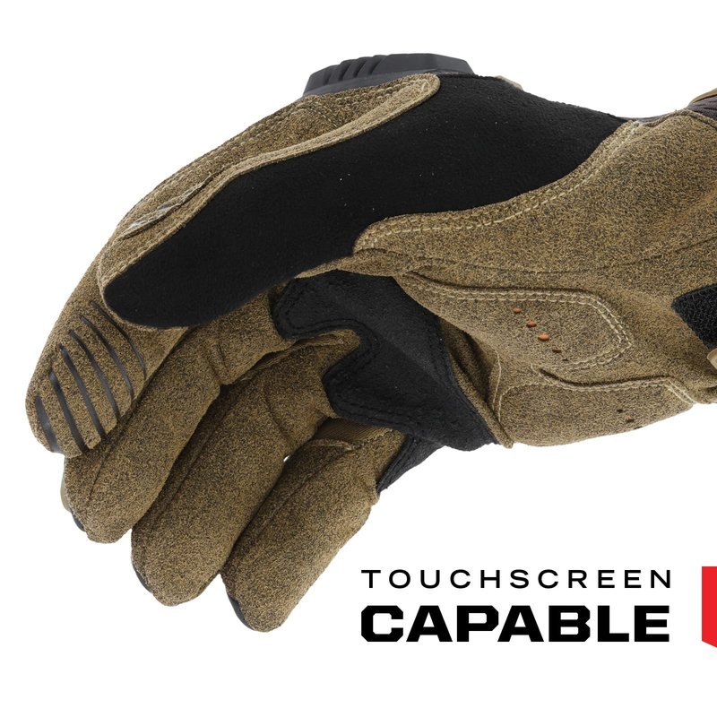 Mechanix Wear: M-Pact Work Gloves with Secure Fit, Work Gloves with Impact Protection and Vibration Absorption, Safety Gloves for Men (Brown, Medium)