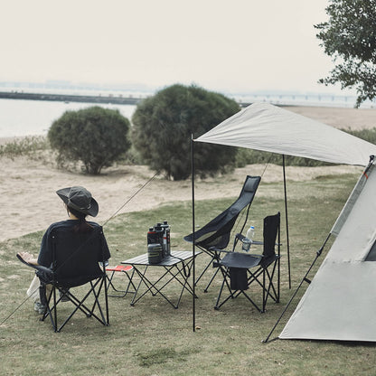 Damei century Folding Camping Chairs- Lightweight, Portable Chair for Beach, Lawn, Outdoor Sports, Black