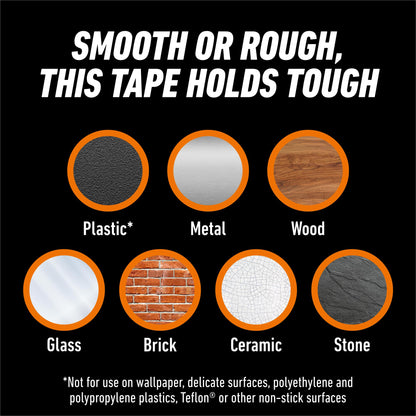 Gorilla Tough & Clear Double Sided Mounting Tape, Clear Tape, 1" x 150" (Pack of 1) - Weatherproof for Indoor or Outdoor