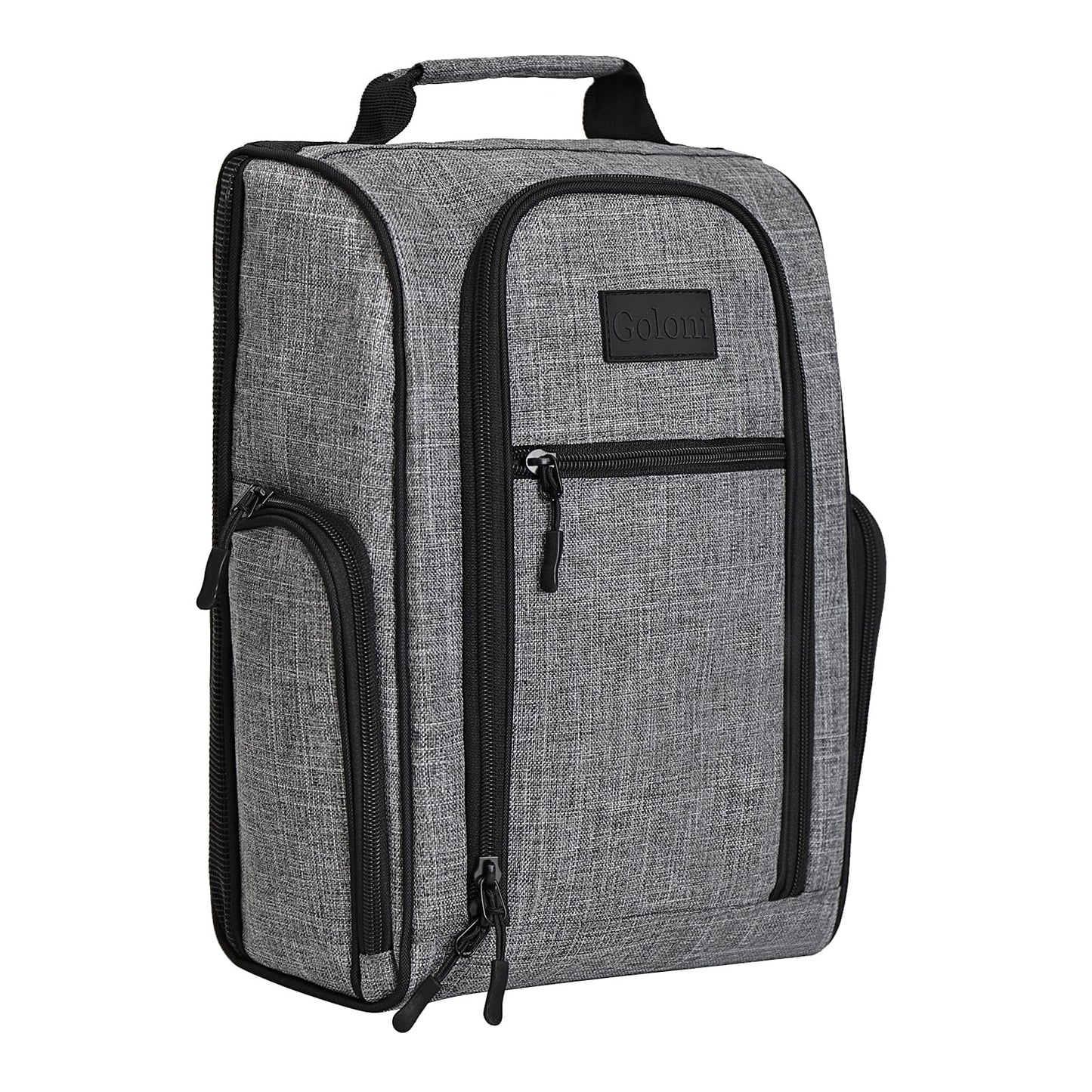 Goloni Golf Shoe Bag for Men & Women, Padded Travel Shoe Bag with Side Accessory Pockets,Sport Shoe Carrier for Golf Shoes,Socks,Tees & Balls,Durable & Lightweight Design (Gray)
