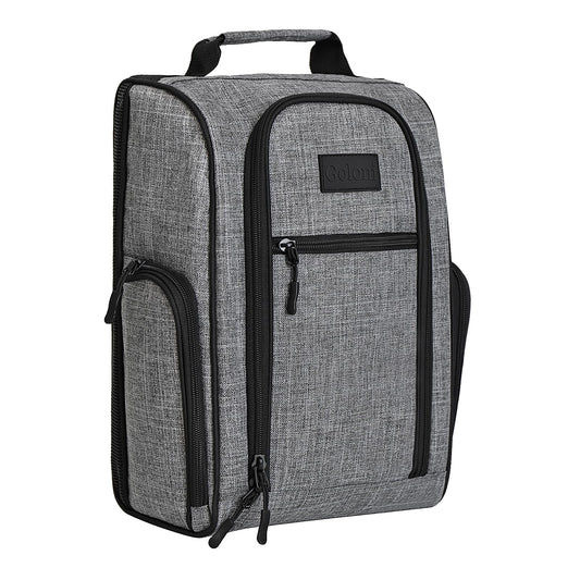 Goloni Golf Shoe Bag for Men & Women, Padded Travel Shoe Bag with Side Accessory Pockets,Sport Shoe Carrier for Golf Shoes,Socks,Tees & Balls,Durable & Lightweight Design (Gray)