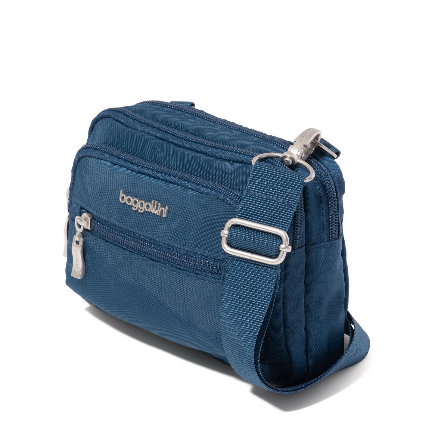 Baggallini Triple Zip Crossbody Bag for Women - Convertible Crossbody Fanny Pack Belt Bag - Lightweight Water-Resistant