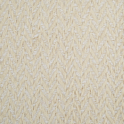 DII Modern Zig Zag Throw Blanket Woven Cotton, Hand-Knotted 2.5" Fringe, 50x60, Natural