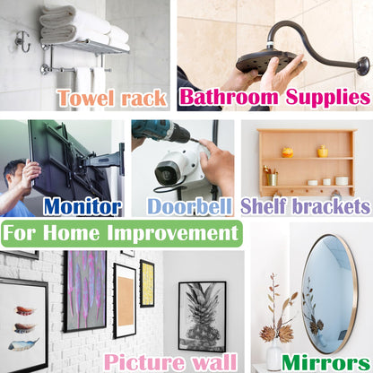 Ansoon Zinc Self-Drilling Drywall Anchors with Screws Kit, 25 Heavy Duty Metal Wall Anchors and 25#8 x 1-1/4'' Screws - 50 Pieces All Together